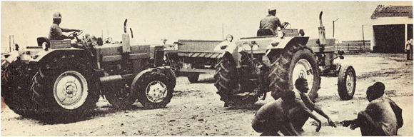 Working tractors at CAIL, Mozambique, 1982