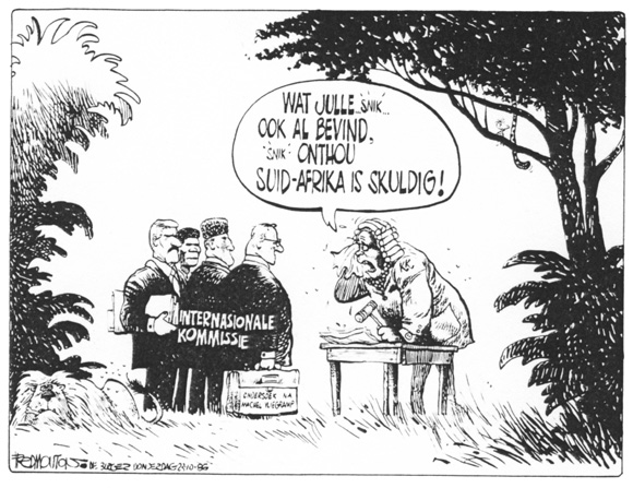 Cartoon from Die Burger