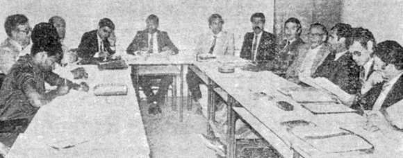 Tripartite Commission in session on 11 November 1986