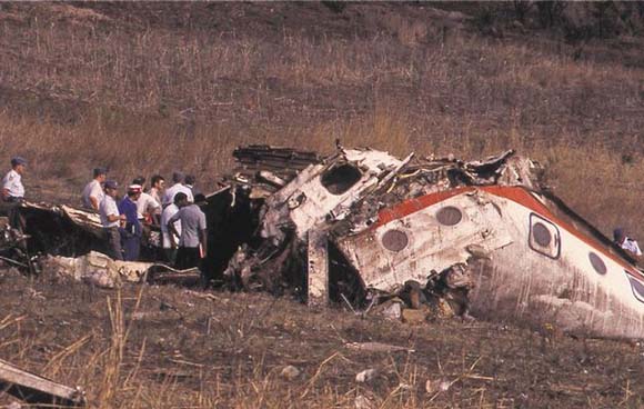 Wreckage of Machel’s Tupolev